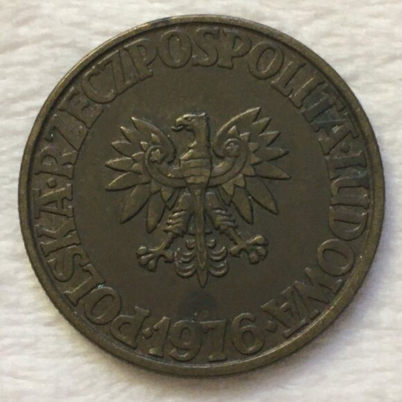 1976 Die A JMN Poland 5 Złotych Brass Coin - Picture 3 of 3